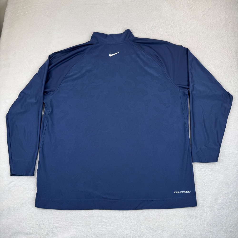 Nike Dri-FIT ADV Quarter-Zip Pullover Mens 2XL Navy Blue Tonal Camo - Picture 12 of 16